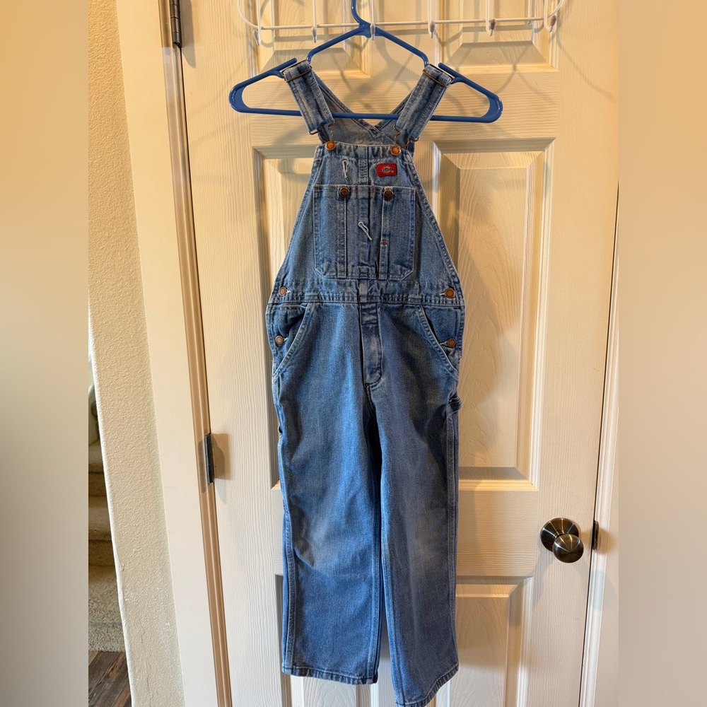 Dickies Boys Dickies Blue Denim Overalls